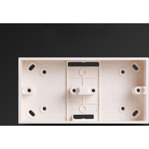5pcs Wall Surface Mounted Bottom Box Double 86 Type Socket Switch Bottom Junction Base PVC Wall Mount Switch Box