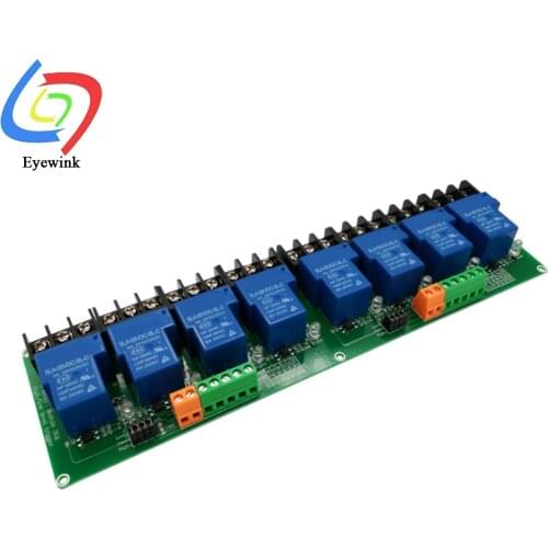 8 channel 30A high and low level relay module 5V 12V 24V automatic control trigger PLC For smart home