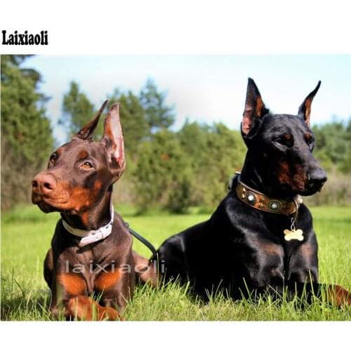 Diamond painting Doberman dog Full Square/Round Drill 5d diy Diamond Embroidery Cross Stitch diamond mosaic pet Home Decor Gift