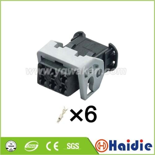 Free shipping 2sets 6pin auto plastic housing plug electrical waterproof cable wiring connector 1475104-1