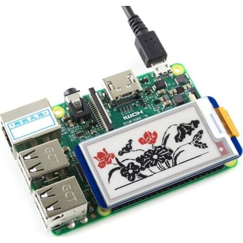 2.13inch E-Ink display HAT Red/black/white e-paper for Raspberry Pi Zero/Zero W/Zero WH/2B/3B/3B+ SPI interface
