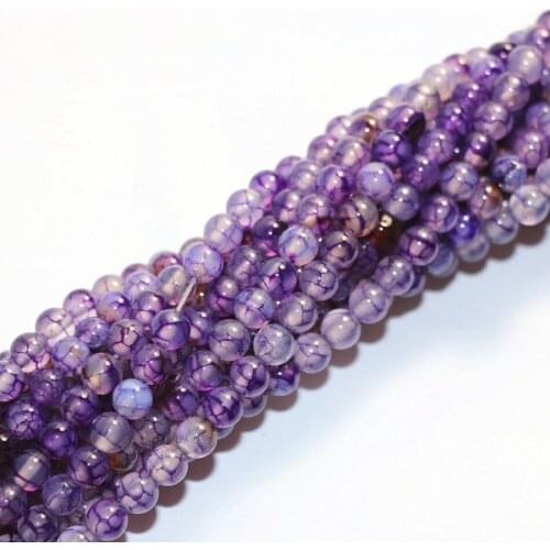 Hot purple dragon vein agat natural stone carnelian onyx 6mm 8mm 10mm 12mm new round loose beads diy jewelry 15 inches A31