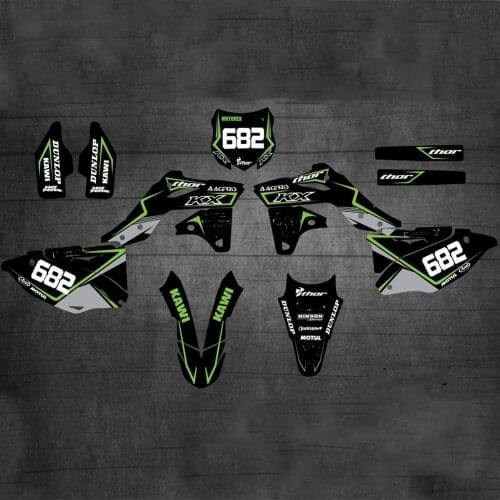 Motocross Free custom number name GRAPHICS Stickers GRAPHICS For Kawasaki KXF450 KX450F 2012 2013 2014 2015 For Kawasaki 450 KXF