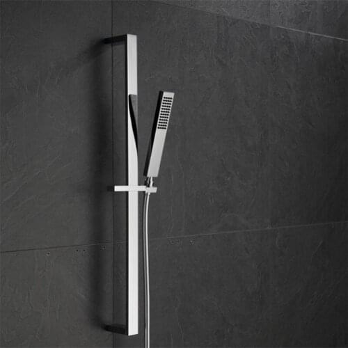 Chrome Shower faucet Slid Bar bathroom solid brass material chrome square shower head support faucet accessories