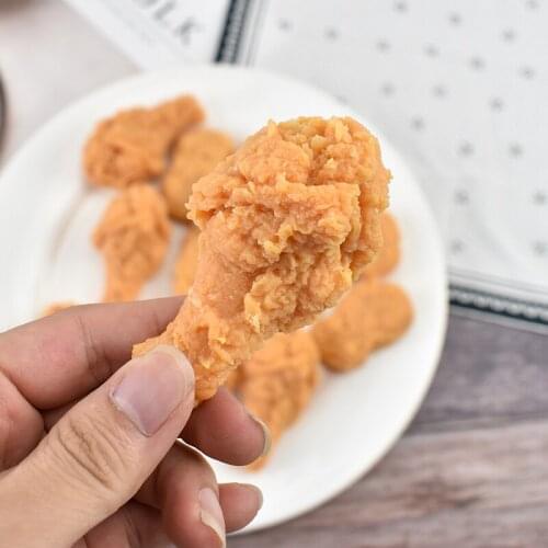 Artificial Fried Chicken Wings Legs Fake Simulated Fast food Models Photography Kids Kitchen Toy Props Decoration 5pc/lot