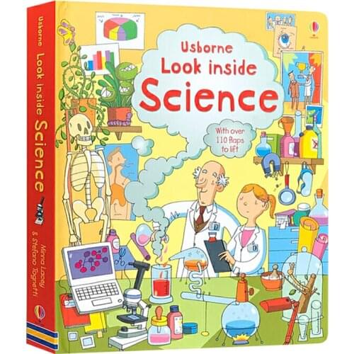 Look Inside Science Baby Educational Picture Cardboard Montessori Materials English Language Books Reading Books for Kids