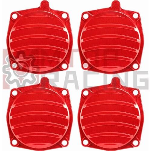 4Pcs Red Carburetor Top Cap Slide Valve Diaphgram Covers For Yamaha V-max1200 1988-2007 89 90 91 92 95 96 97 98 99 2000 01 02 03