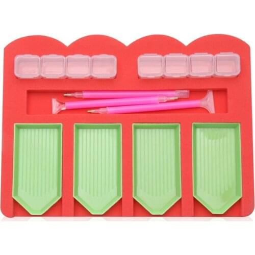 Practical Diamond Painting Tray Organizer Multi-Boat Holder Jar Containers Diamond Painting Kits Beading Storage Tray DIY Craft