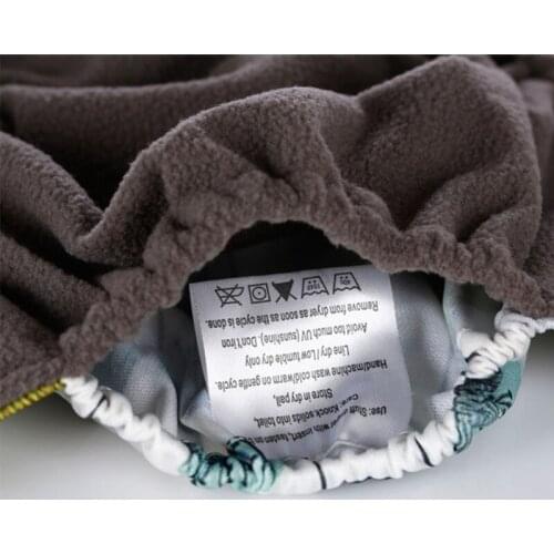 Reusable Baby Pocket Diapers Washable Bamboo Charcoal Adjustable Cloth Nappy for 3-36 Months Newborn Infants