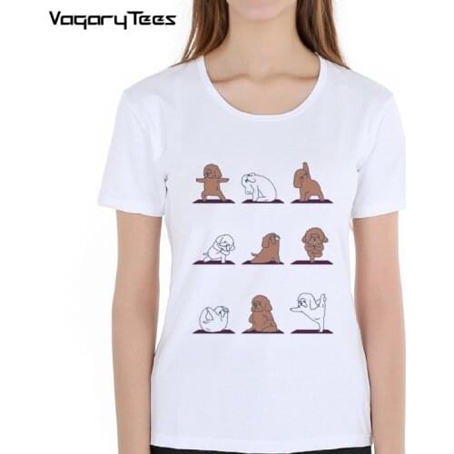 Newest Funny Animal Bodybuilding Design T-Shirt For Women Poodle/Labrador Retrievers/Otter Print T Shirt Summer Hipster Tops Tee