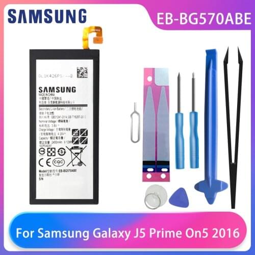 Original Samsung Galaxy On5 2016 Edition G5700 G5510 J5 Prime Phone Battery EB-BG570ABE EB-BG57CABE 2400mAh Free Tools AKKU
