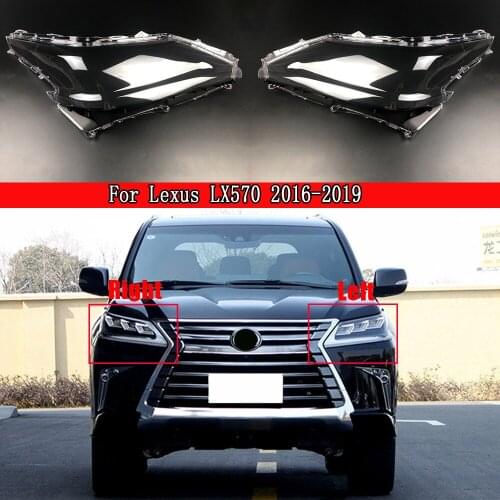 Car Front Headlight Cover Glass Transparent Lampshade Auto Lens Shell Bright Shell Caps For Lexus LX570 2016 2017 2018 2019