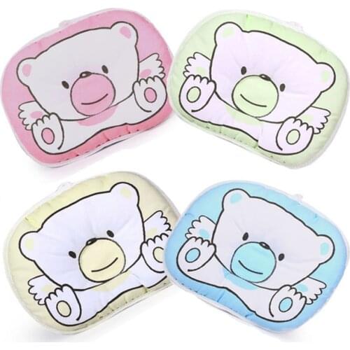 Infant Baby Pillow Cotton Support Prevent Flat Head Cushion Plush Animal Shaping Pillow