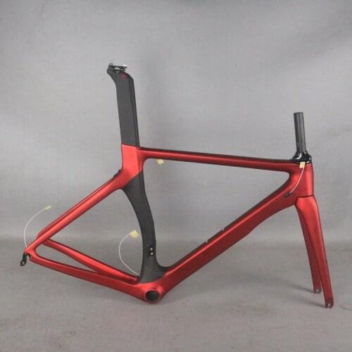 Full Toray Carbon Fiber T700 V Brake BB386 Custom Paint Road Bike Frame TT-X2