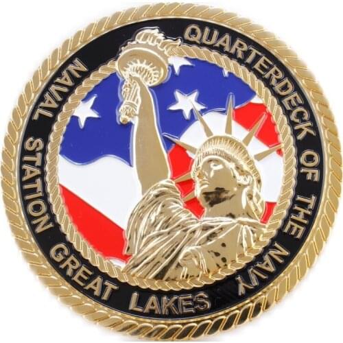 Custom 3D coins cheap custom made Statue of Liberty Coin for Souvenir OEM you want logo coins
