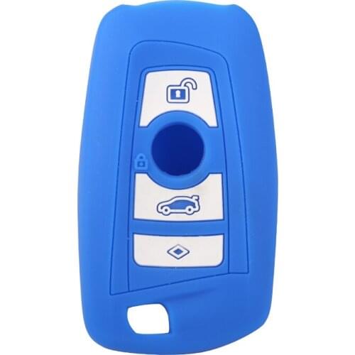 Silicone Car Key Case for BMW 1 2 3 5 7 Series F01 F10 F12 F20 F30 F21 F31 Cover Keyless Remote Fob Shell 4 Button Protector