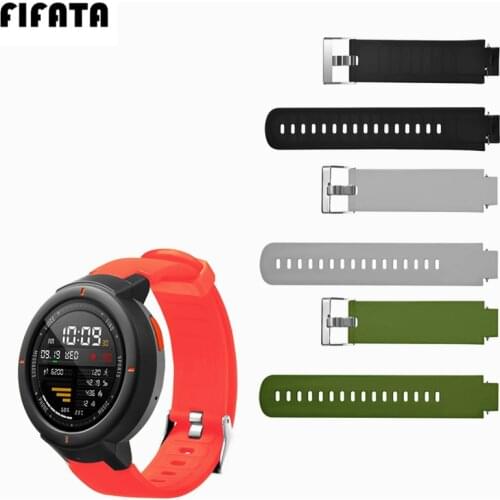 FIFATA For Xiaomi Huami Amazfit Verge Silicone Watch Band Sport Strap Replacement Wristband Bracelet For Huami Smart Watch 3