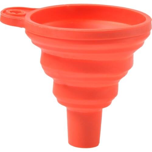 2pcs Car Engine Funnel Gasoline Oil Fuel Diesel Liquid Washer Change Fill Universal Collapsible Silicone Funnel Oil Funnel