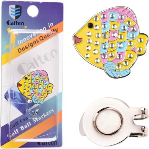 17 Kinds Different Design Golf Marker Golf Cap Clip with Magnetic Hat Clips Golf Training Accessories Multi Colors 1Pcs