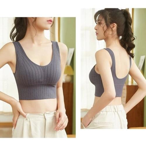 Women Sexy Crop Tops Tube Top Female Streetwear Camis Women Bra Seamless Sport Lingerie Tee Bra Crop Top Bandeau Top Basic Tank