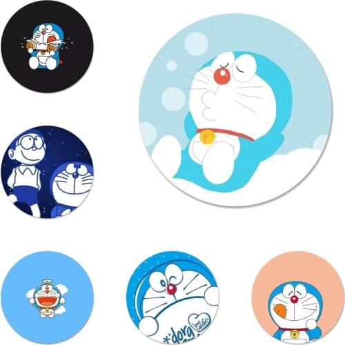 58mm Anime Cartoon Doraemon Icons Pins Badge Decoration Brooches Metal Badges For Backpack Decoration
