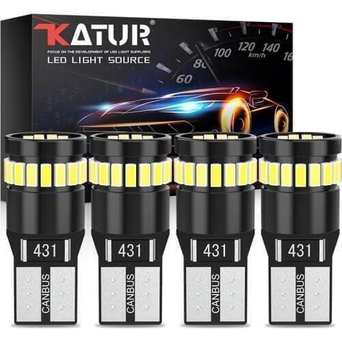 4pcs T10 W5W led Canbus Bulbs Led Interior Light License Plate Trunk Lights for Kalina Niva Priora Vaz Largus Lada Vesta Granta