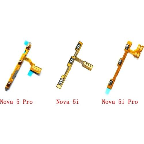10PCS Power ON OFF Volume Up Down Side Button Flex Cable For Huawei Nova 5i Pro Power On Off Volume Switch Flex