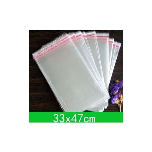 100pcs/Lot New jewelry Bag (33x47cm) With Self-adhesive Seal Clear Opp Bag /poly Bags For wholesale Free Shipping