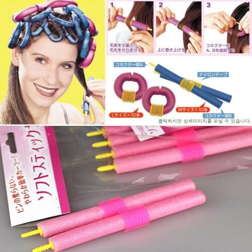 12pac/lot Hair Twist Flex Soft Foam Rods Beauty Curly Spiral Bendy Twist Curl Curlers Rollers Set -35