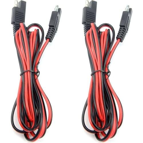 2 PCS 75 Inch 200CM 18awg DIY SAE to SAE Connector Extension Cable Quick Disconnect Wire Harness Quick Disconnect