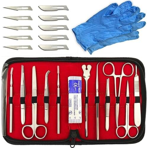 22 pieces of biological dissecting scissors, dissecting needles, experimental equipment, probe scissors, forceps