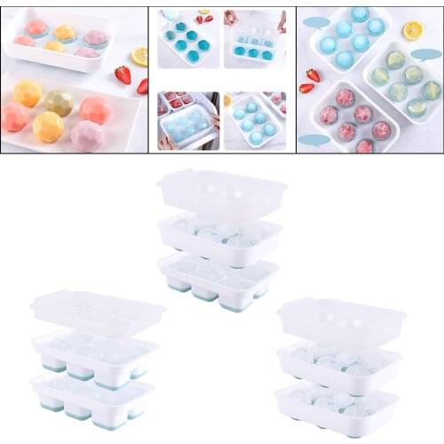 2x Ice Cube Tray Ice Cube Mold for Pudding Jelly Maker Popsicles, Silicone Mould for Home Kitchen Accessory