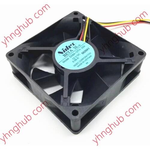 Nidec D08A-12TH 05A DC 12V 0.09A 80X80X25mm Server Cooling Fan