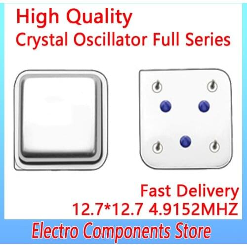 3PCS/Lot 4Pin 12.7*12.7MM 4.9152MHZ Active OSC In-line Active Crystal Oscillator Clock Square 3.3V ±25PPM Throught Hole DIP-4