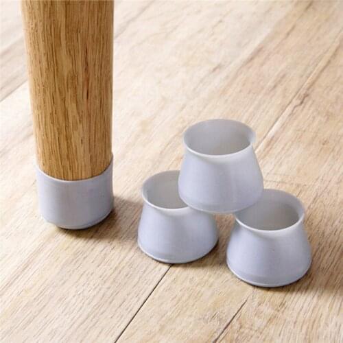 4pcs Chair Table Foot Pad Mat Cover Protector Hard Wood Furniture Floor Protection Silicone Mute Non Slip Universal Home Bar Use
