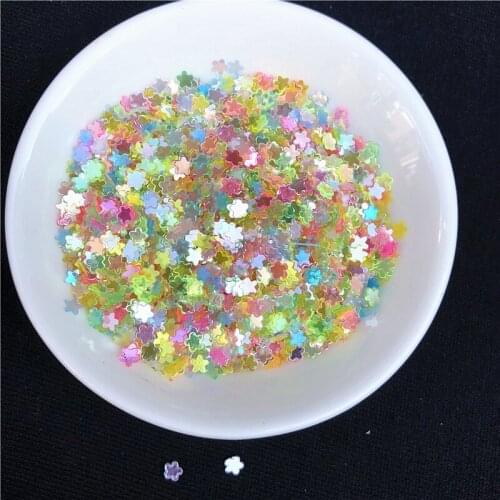5000Pcs/Pack Mixed Colors 3mm Plum Flower Shape Loose Sequins DIY nail Craft Jewelry Making, Wedding Decoration confetti