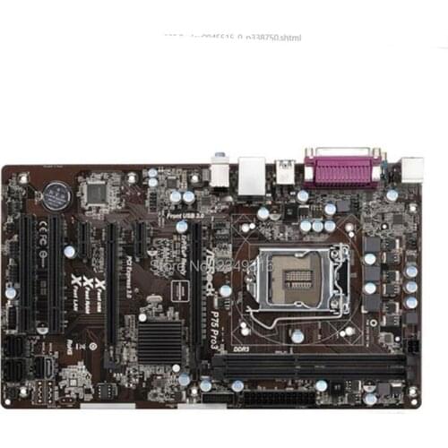 Used Original for Asrock P75 Pro3 Desktop Motherboard B75 Socket LGA 1155 i3 i5 i7 DDR3