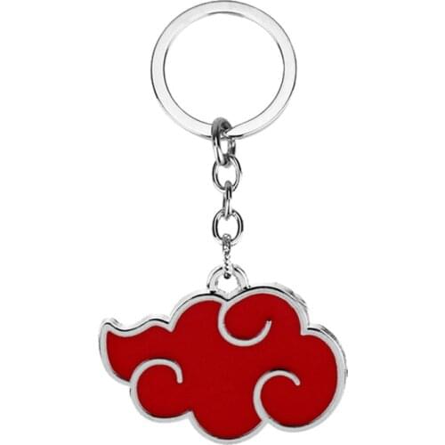 Fashion New Naruto Hokage Tsunade Uzumaki Keychain Anime Small Jewelry Akagi Red Cloud Keyring Car Bag Keychain Jewelry