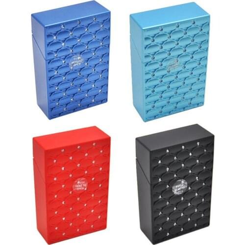 Smoking Cigarette Box Case Cigarette Box Cigarette Cigar Tobacco Holder Pocket Storage Case Container Box