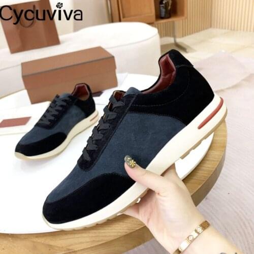 Kid Suede Men Loafers Platform Shoes Male Lace Up Round Toe Patchwork Sneakers For Men Casual Brand Flat Shoes Men Zapatos Mujer