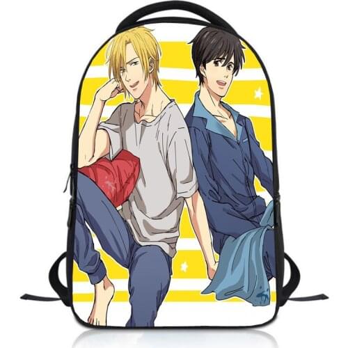 Anime BANANA FISH Students Kids Backpack School Bag Children Cartoon Knapsack Boys Girls Rucksack kids Bookbag Satchel