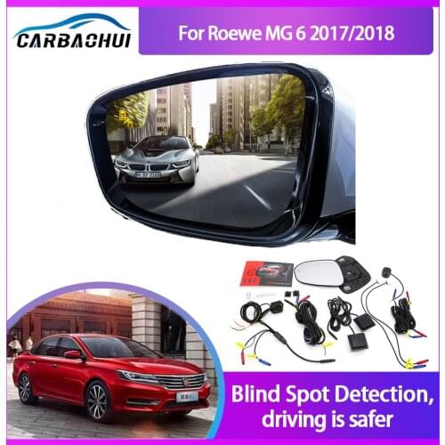 For Roewe MG 6 2017/2018 BSA BSM BSD Blind Spot Monitoring System 24GHZ Millimeter Waves Radar Sensor Mirror LED Light Warning