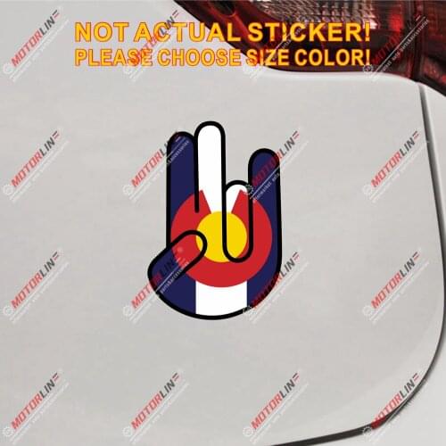 Colorado Flag Shocker Hand Decal Sticker Car Vinyl reflective glossy pick size