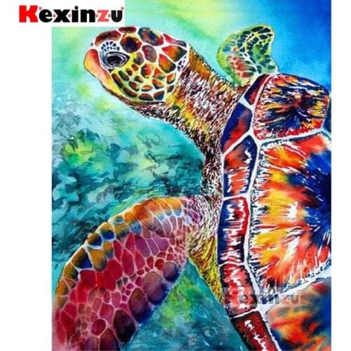 Full Square/Round Drill 5D DIY Diamond Painting "Color turtle" Embroidery Kit Mosaic Cross Stitch Stickers Decor Gift K5088