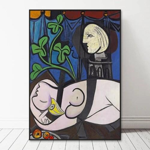 Picasso Oil Painting Abstract Woman Canvas Wall Art Prints Scandinavian Poster Quadro Living Room Decorative Pictures Mural