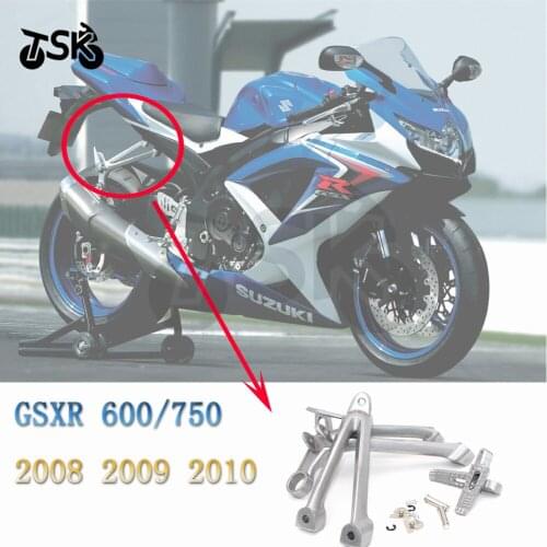For Suzuki GSX R 600 750 GSXR-600/750 2008 2009 2010 Rear Passenger Foot Pegs Footrest Set