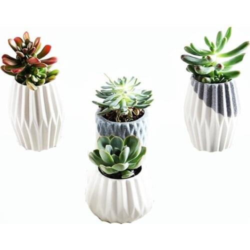 Creative Cement Flower pot silicone molds DIY Clay Plaster Mold for Concrete Planter Mould