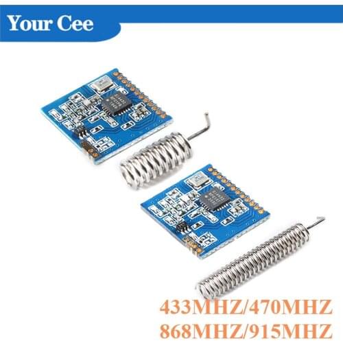 Mini SI4432 Remote Wifi Wireless Transceiver Communication Module 433/470/868/915MHz Long Distance 1000m with Spring Antenna