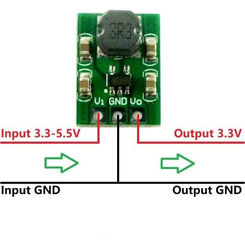 Mini size 2A DC DC Buck Converter 3.3-5.5 to 3.3V Module Step Down Voltage Regulator Module replace ams117-3.3