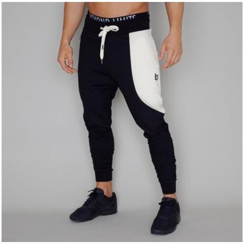 Men Sweatpants Print Long Pant Jogger Cotton Trouser Casual Tracksuit Outdoor Slim Fit Elastic Waist String Sweatpant